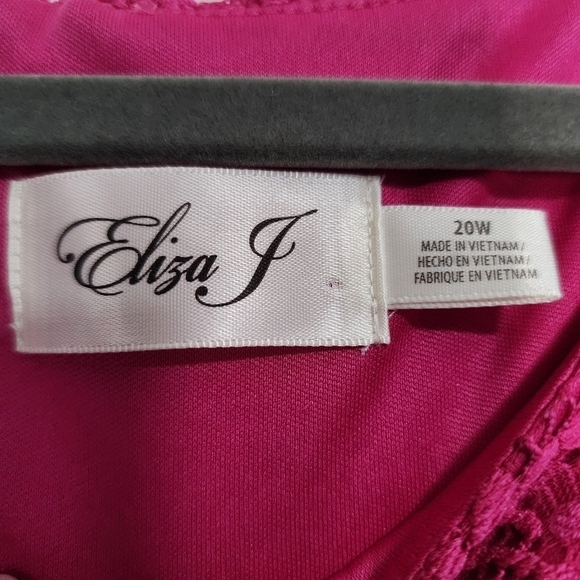 Eliza J Pink Fucia Lace Cocktail Dress Evening Event Party Wedding Guest - Picture 13 of 13